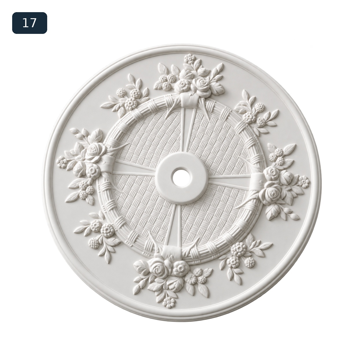 Shop-supplied P.O.P ceiling flower catalogue, design 17